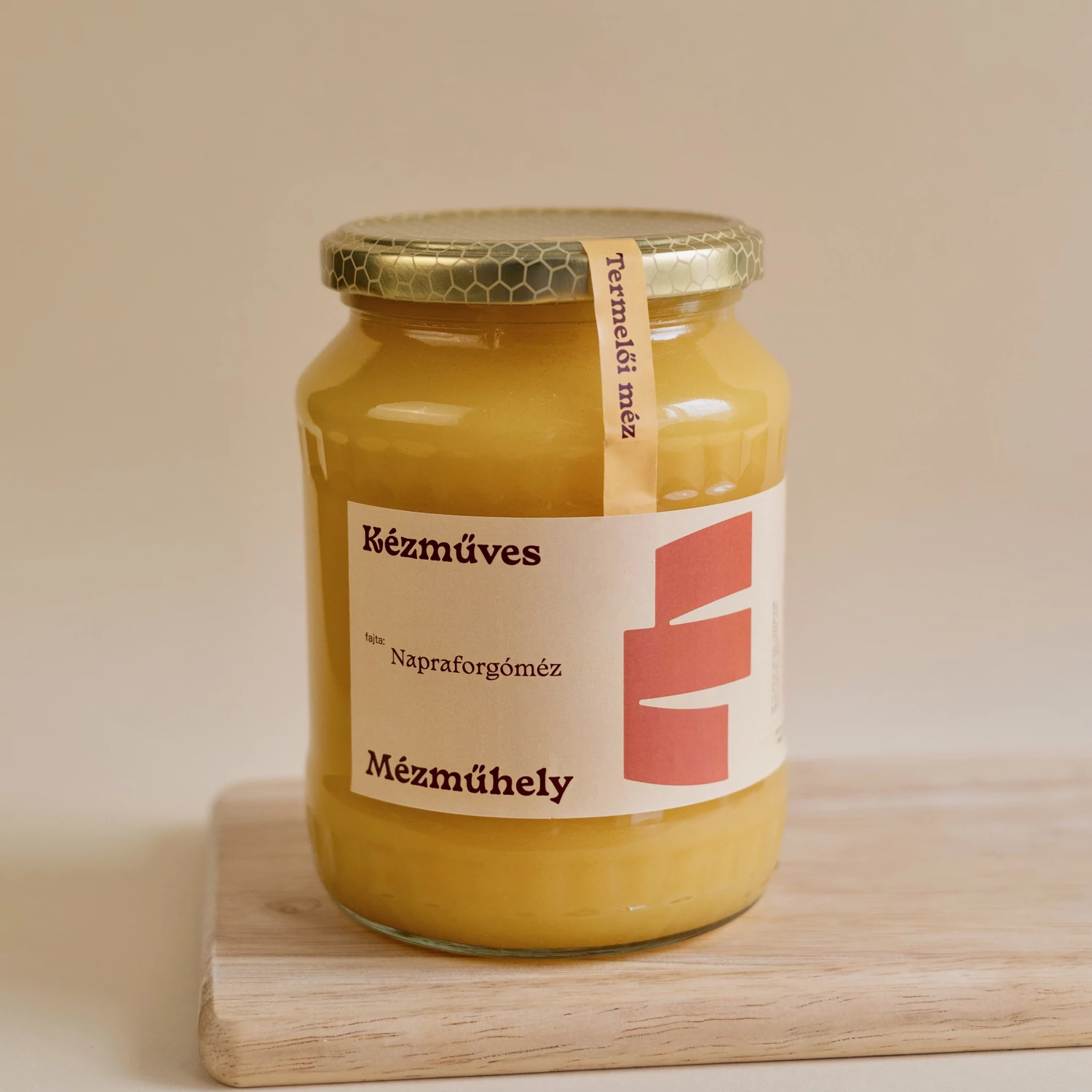 Napraforgóméz, mézes üveg, termelői méz